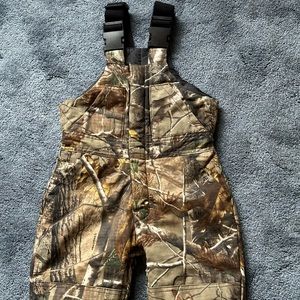 Walls 2t overalls/snowsuit with Realtree camo print.